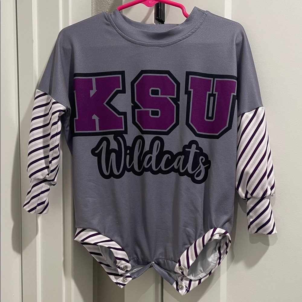 KANSAS STATE LONG SLEEVE ONESIE!!
